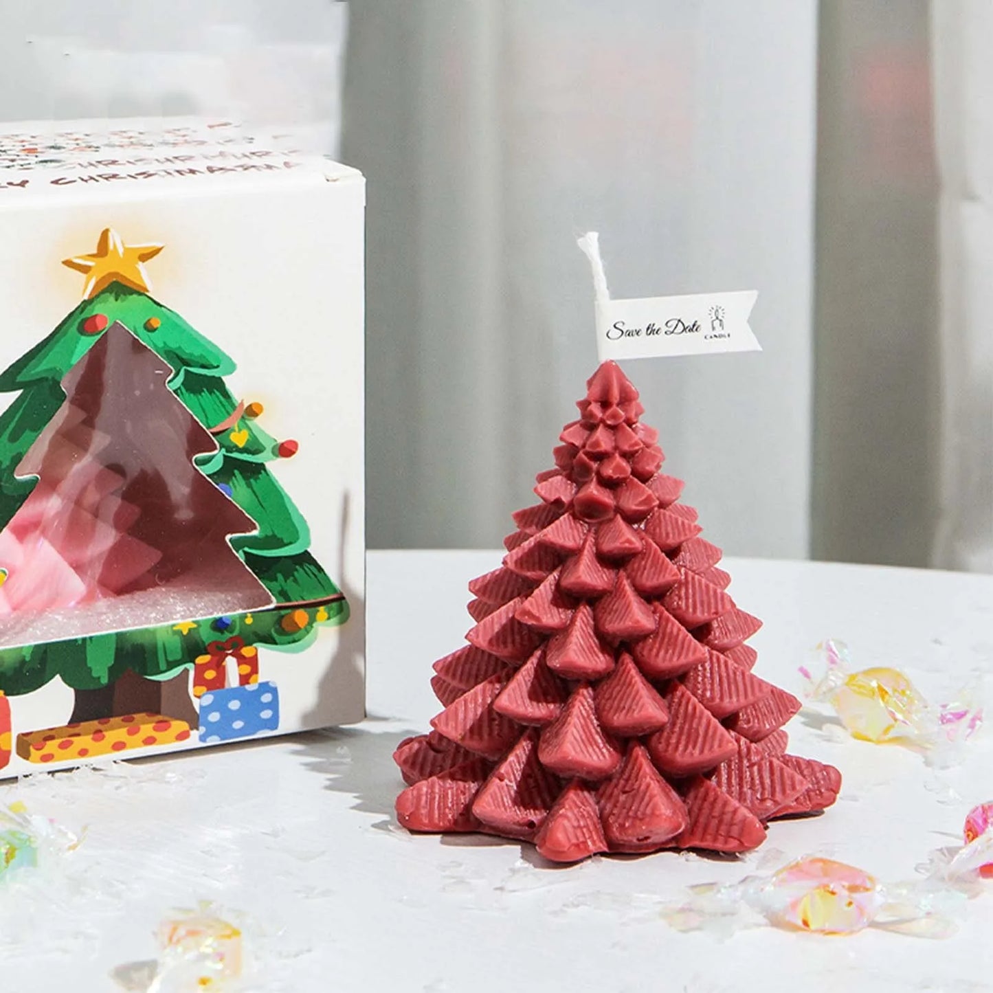 Christmas Tree Shaped Candles