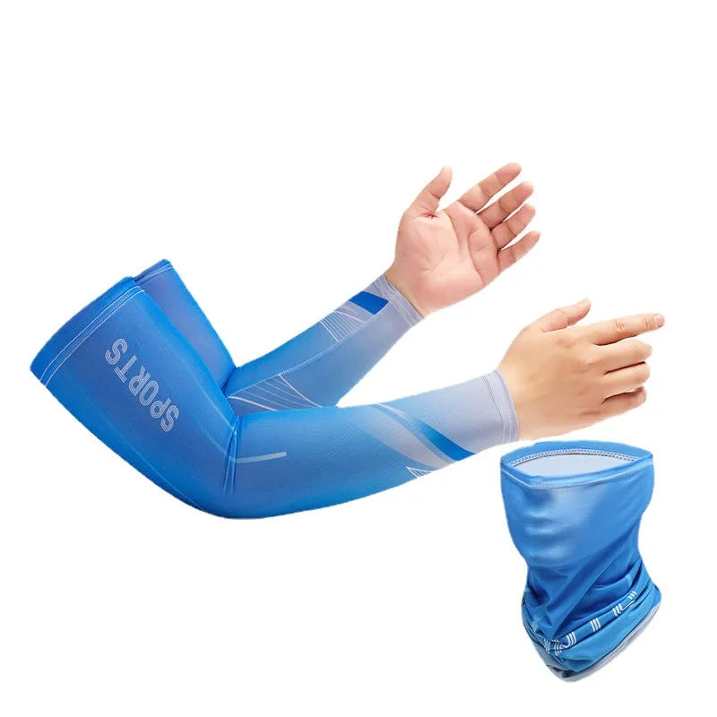 Unisex 3Pcs Ice Silk Arm Sleeves with UV Protection - UpstorePlus