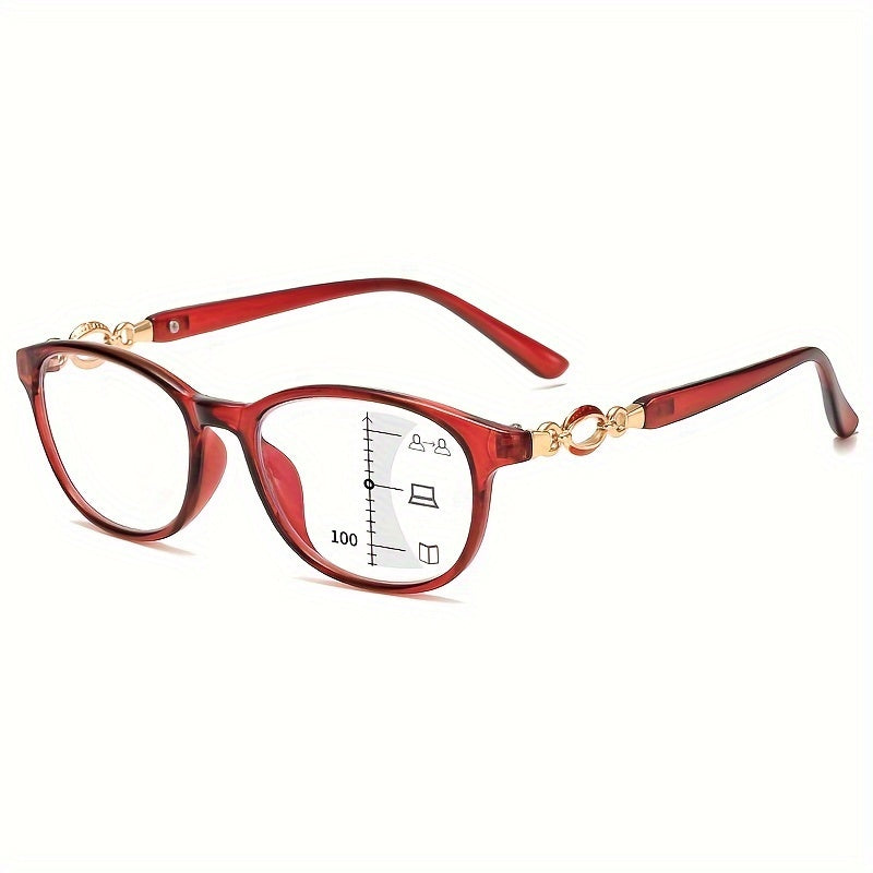 3 In 1 Eyeglasses Pres biopic Retro Multi-focal Reading For Women