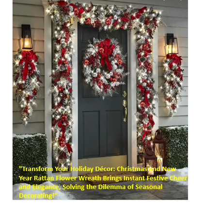 Christmas Wreath Rattan Decorations