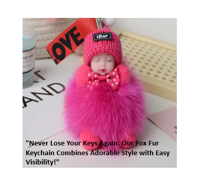 Cute Sleeping Baby Pompom Keychain 