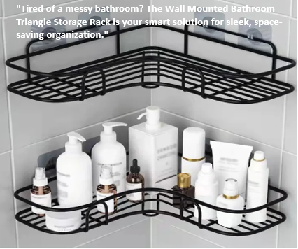 Wall Mounted Bathroom Triangle Storage Rack for sleek organization.
