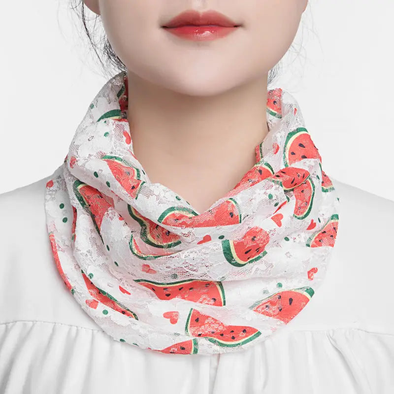 Ice Silk Floral Neck Guard