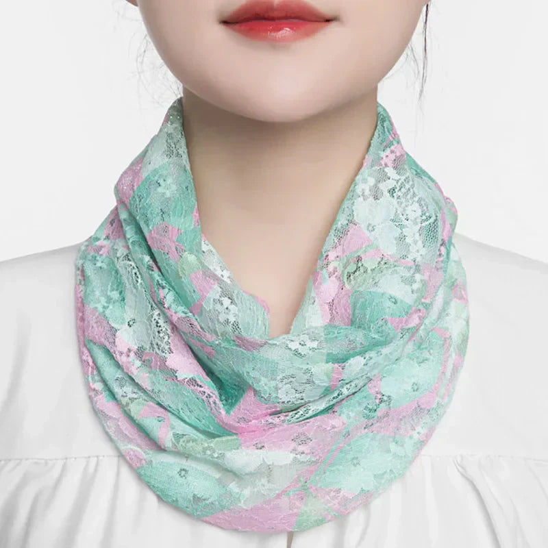 Ice Silk Floral Neck Guard