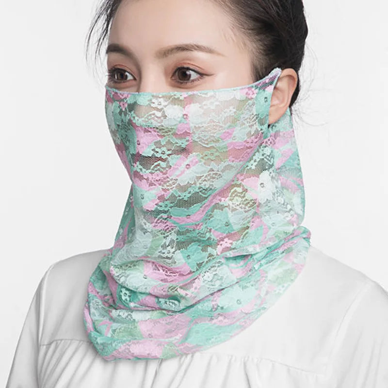 Ice Silk Floral Neck Guard