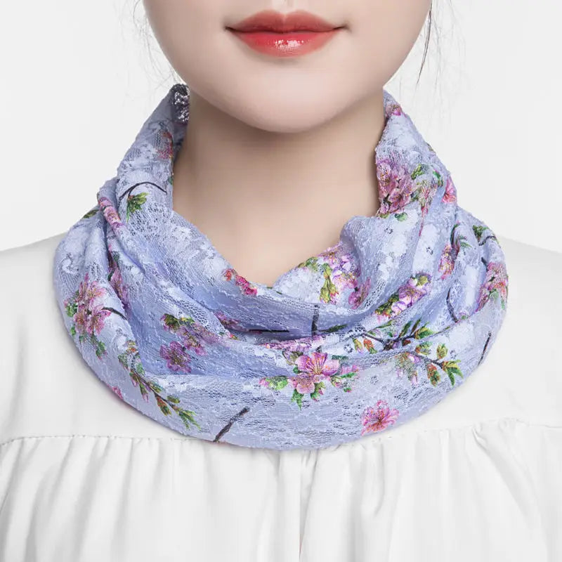 Ice Silk Floral Neck Guard