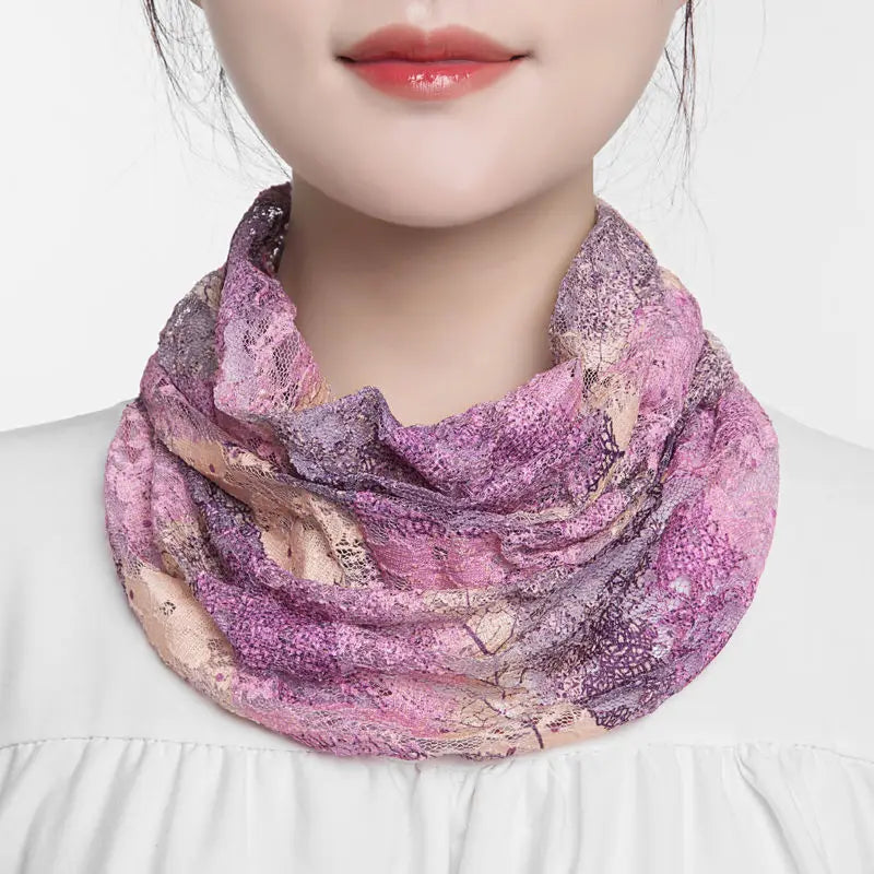 Ice Silk Floral Neck Guard