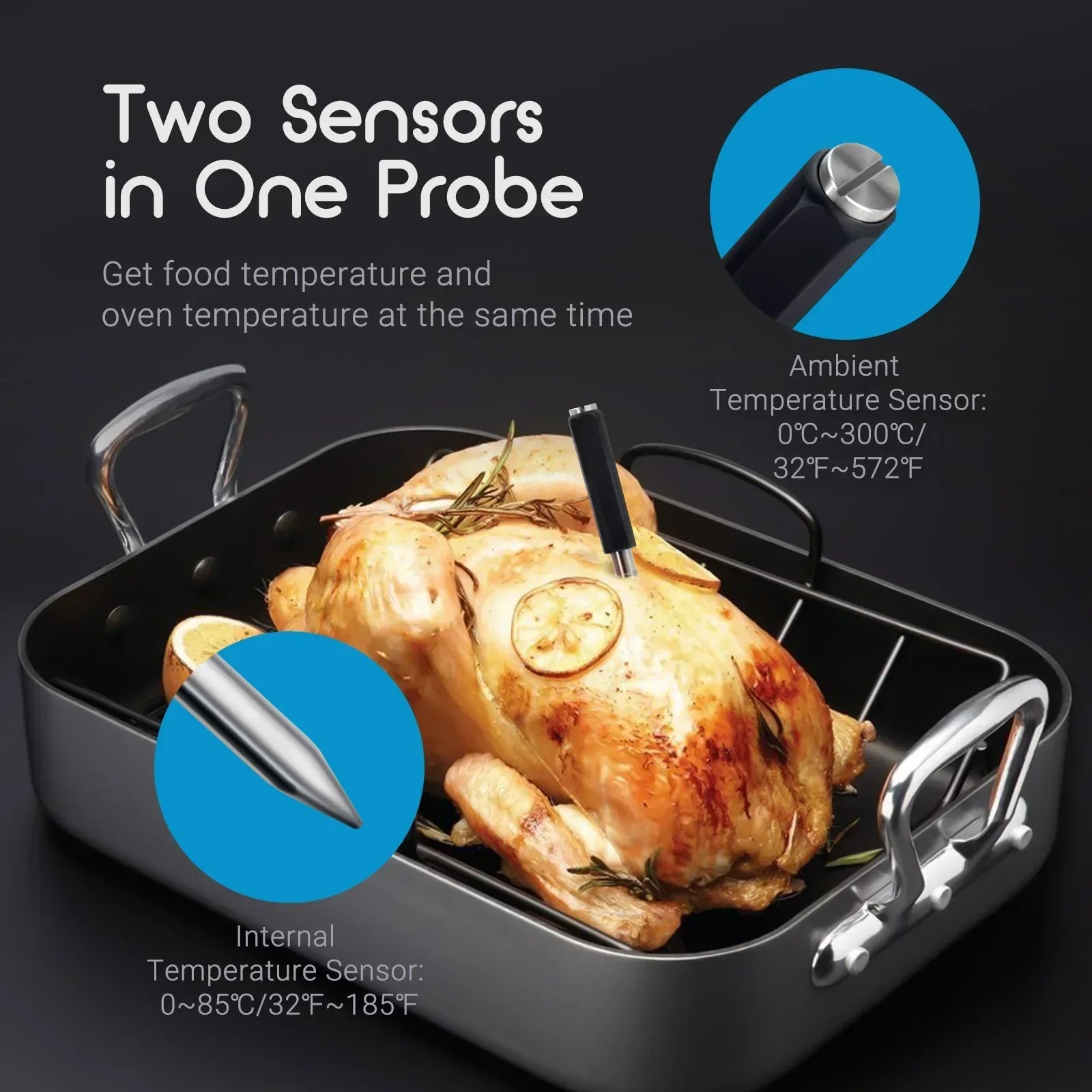 Tempwise 30m Bluetooth-Compatible Smart Oven Thermometer