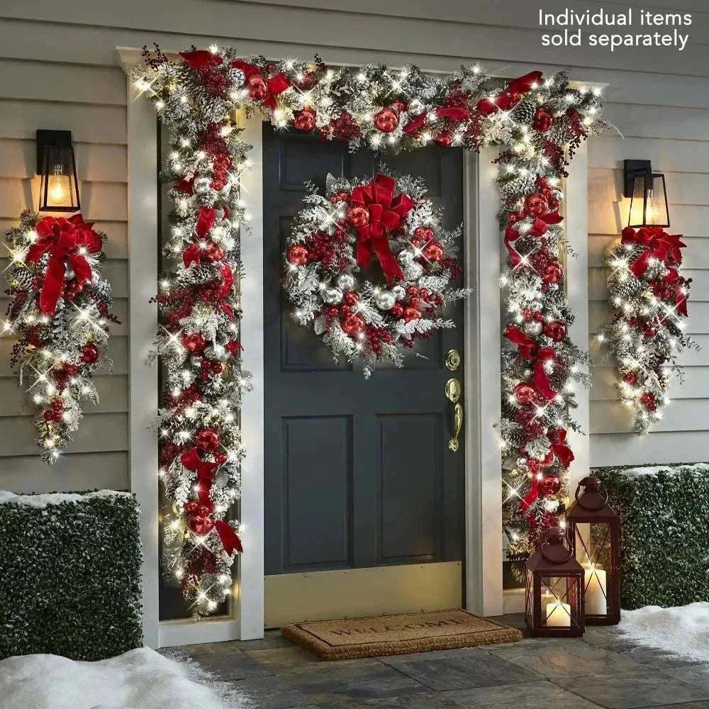 Christmas Wreath Rattan Decorations