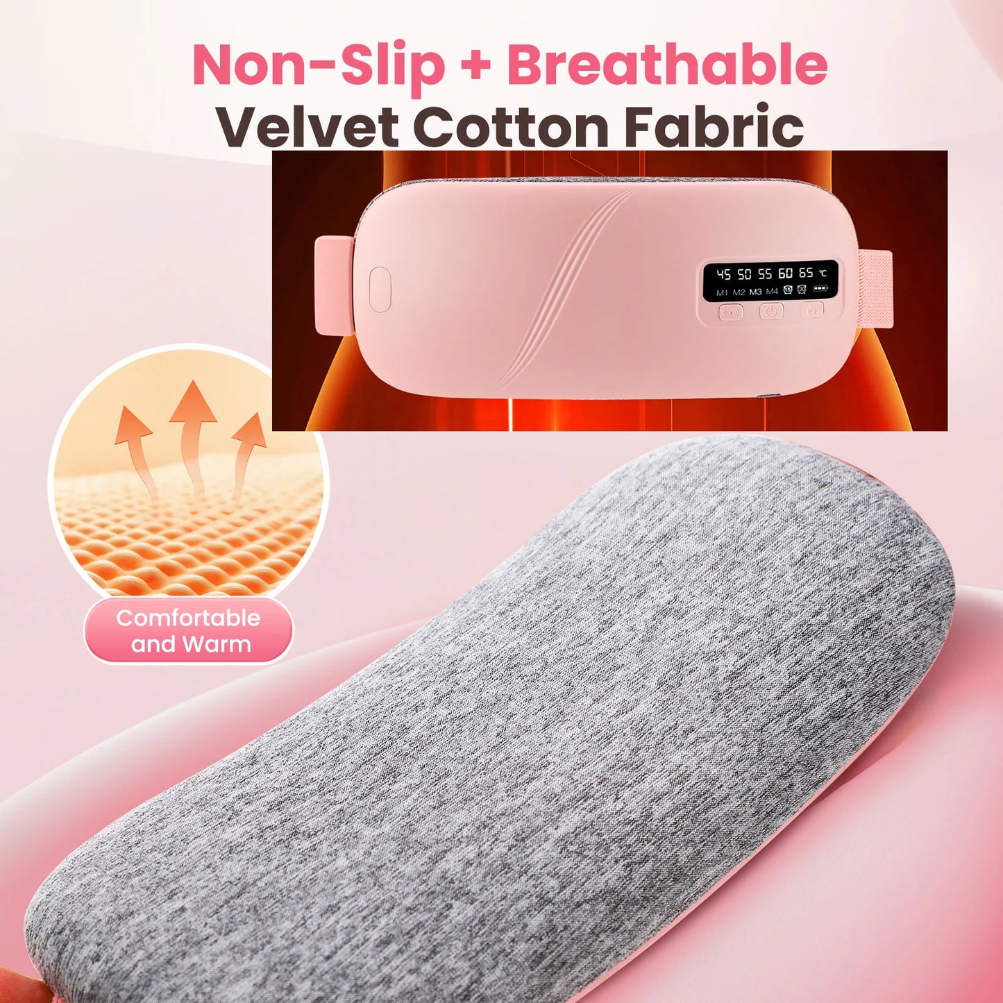 Portable Menstrual Cramp Relief with Abdominal Massage Belt