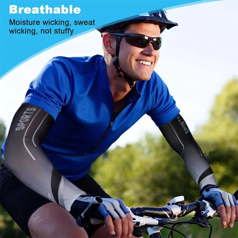 Unisex 3Pcs Ice Silk Arm Sleeves with UV Protection