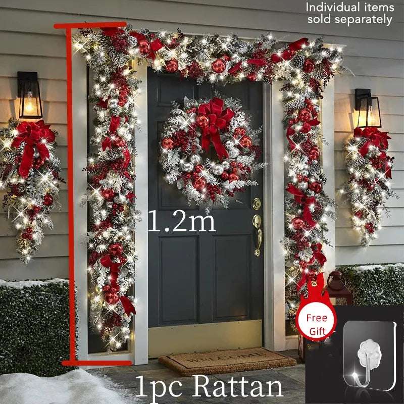 Christmas Wreath Rattan Decorations