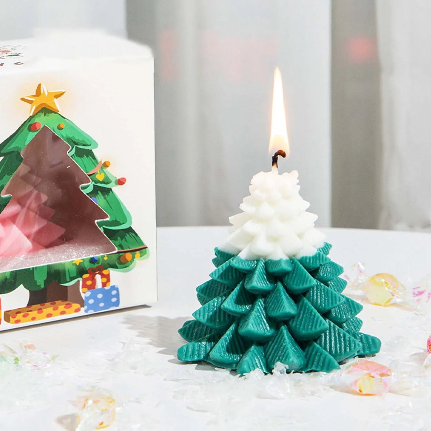 Christmas Tree Shaped Candles