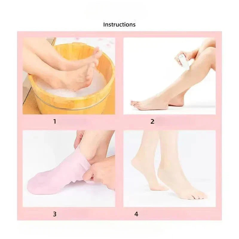 Reusable Silicone Moisturizing Socks