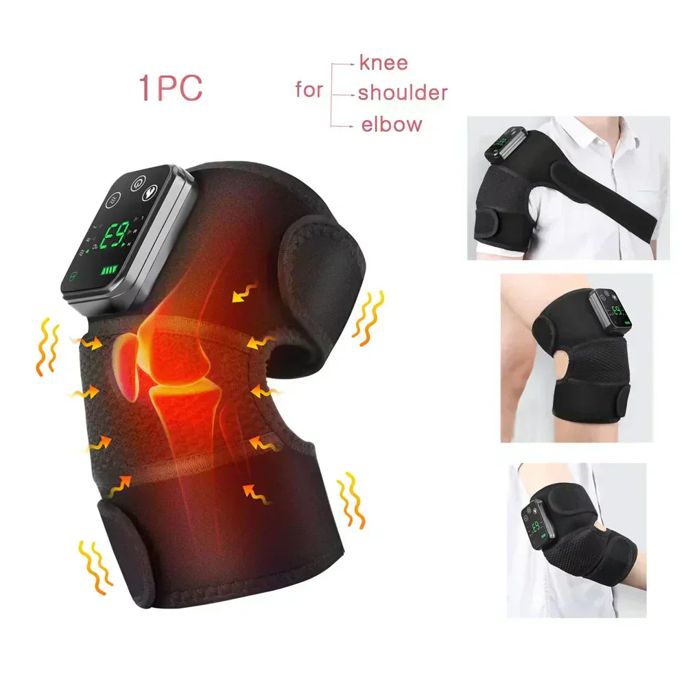 3-in-1 Heating & Massage Wrap for Knees Elbows Shoulder – Pain Relief