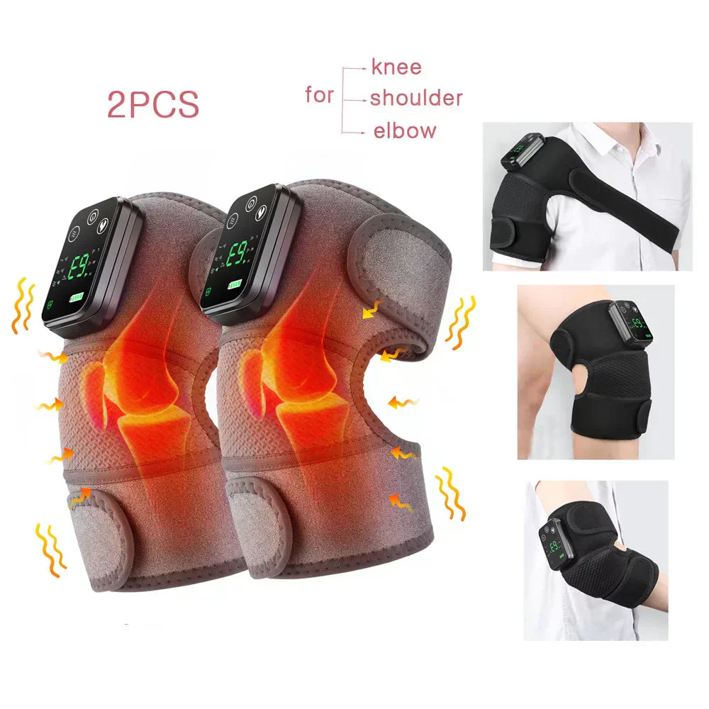 3-in-1 Heating & Massage Wrap for Knees Elbows Shoulder – Pain Relief