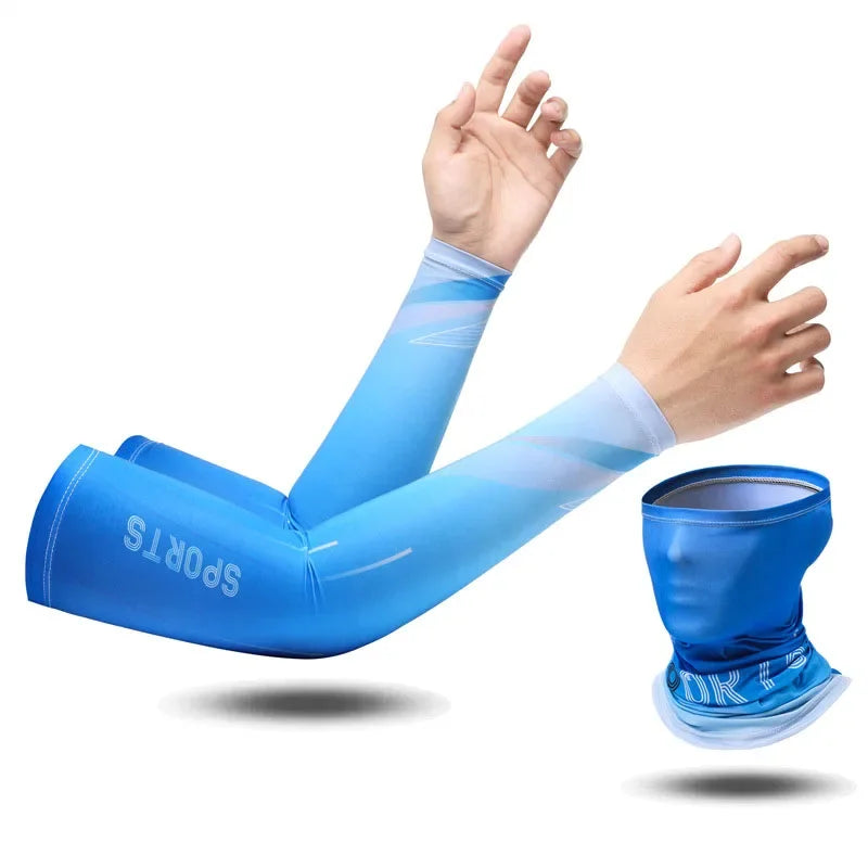 Unisex 3Pcs Ice Silk Arm Sleeves with UV Protection