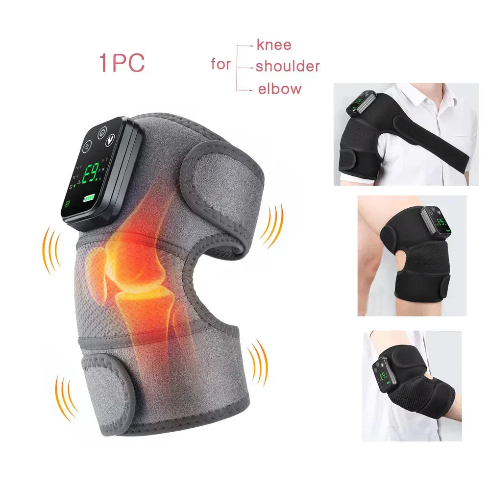 3-in-1 Heating & Massage Wrap for Knees Elbows Shoulder – Pain Relief