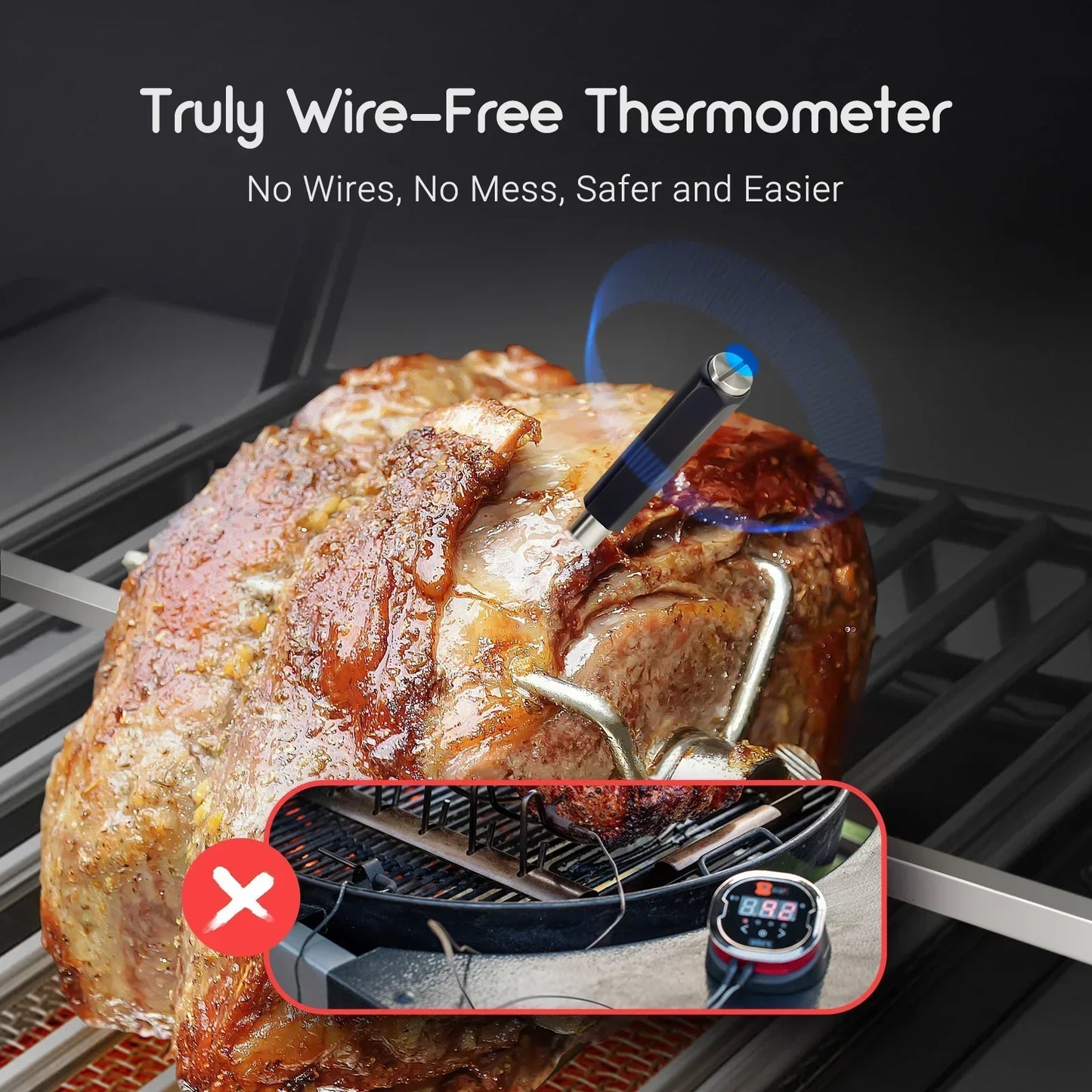 Tempwise 30m Bluetooth-Compatible Smart Oven Thermometer