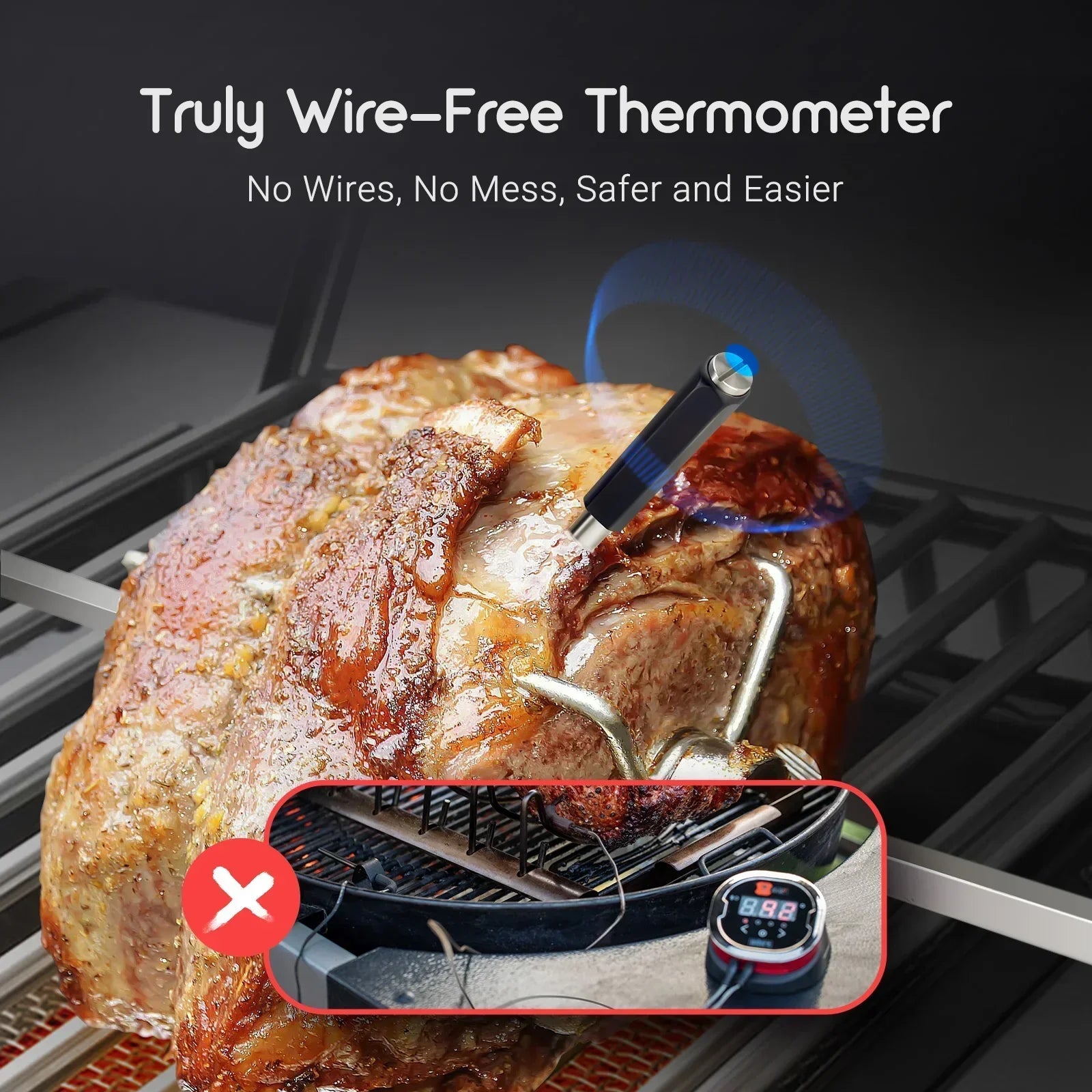 Tempwise 30m Bluetooth-Compatible Smart Oven Thermometer