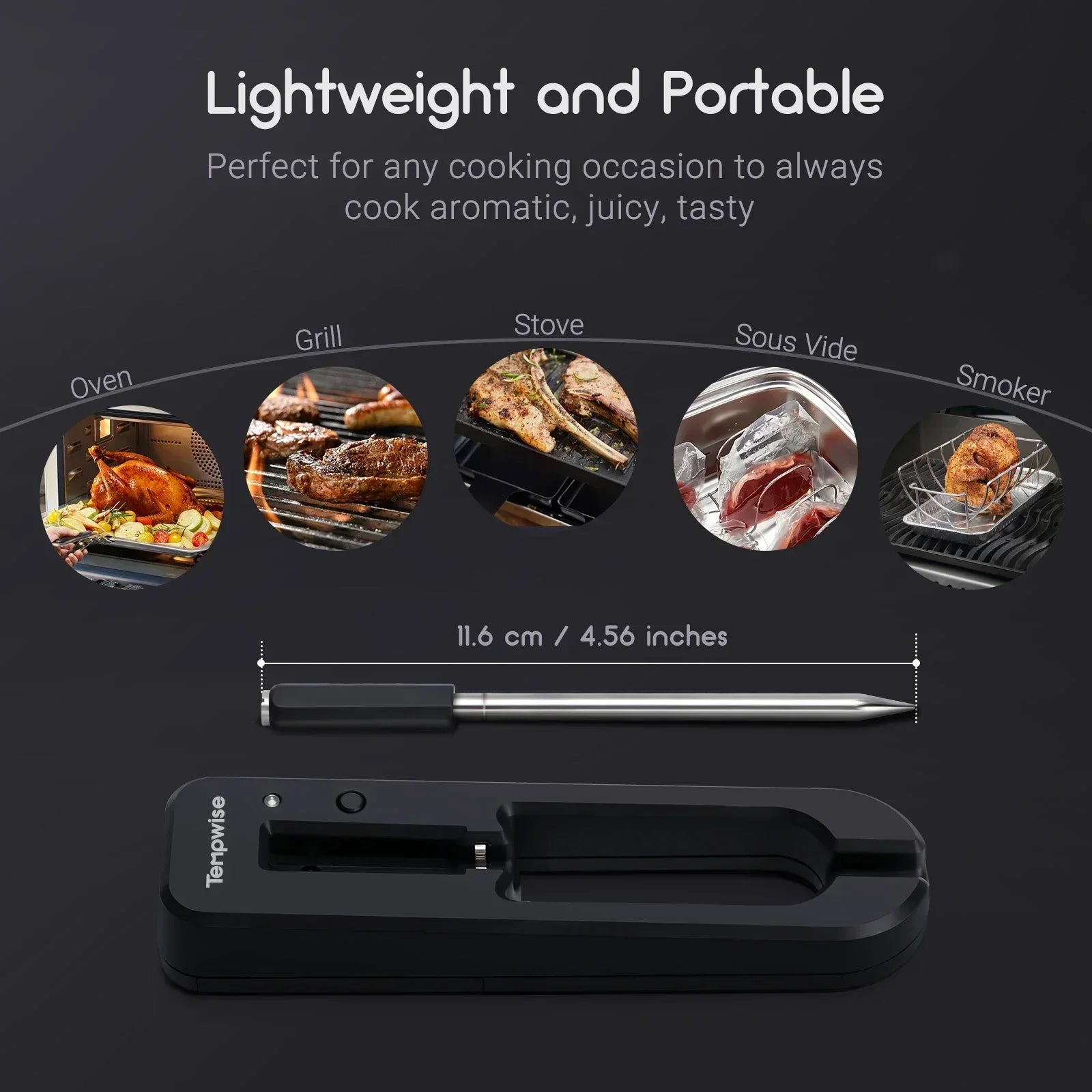 Tempwise 30m Bluetooth-Compatible Smart Oven Thermometer