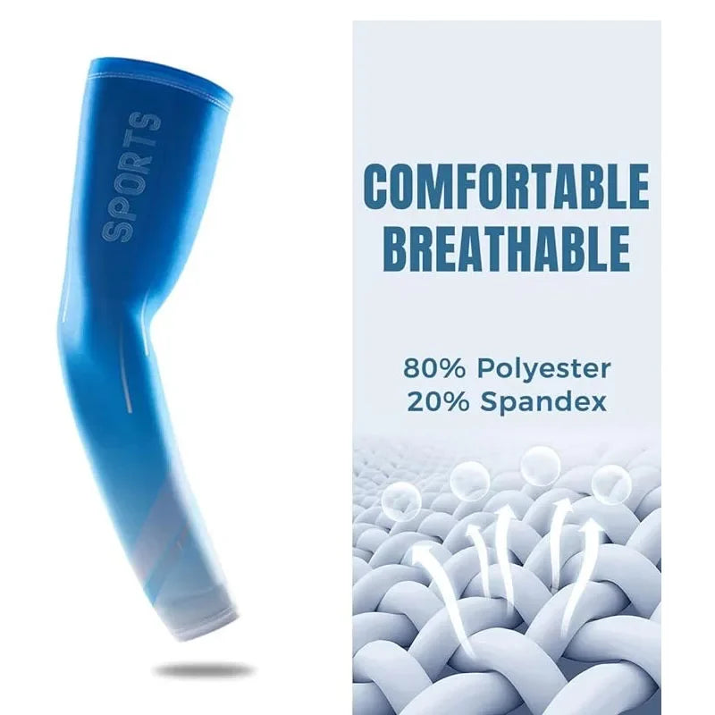 Unisex 3Pcs Ice Silk Arm Sleeves with UV Protection