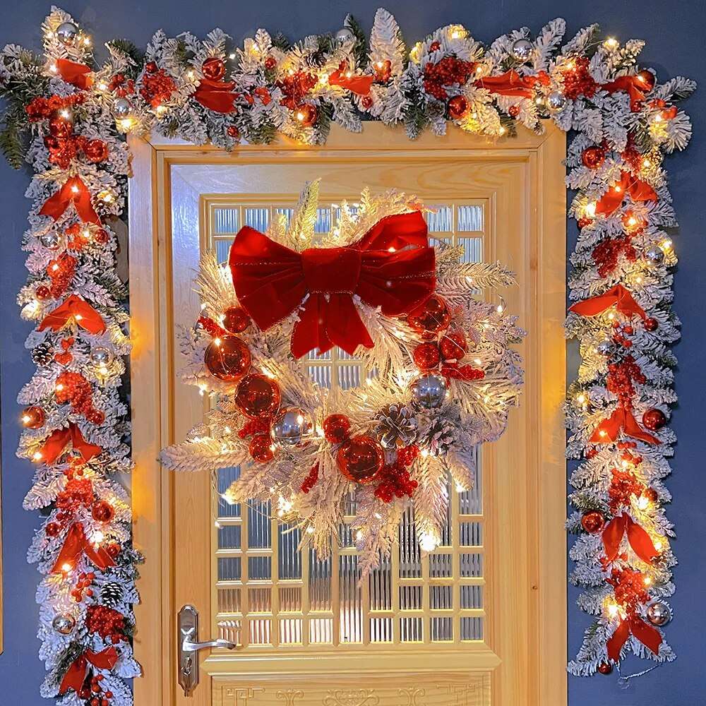 Christmas Wreath Rattan Decorations