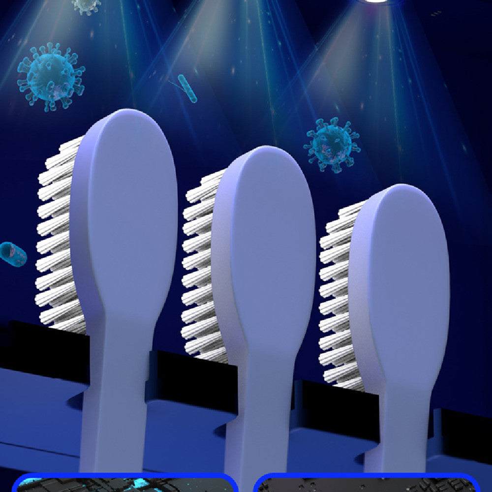 Smart electric toothbrush drying rack with LED display and UV sterilization