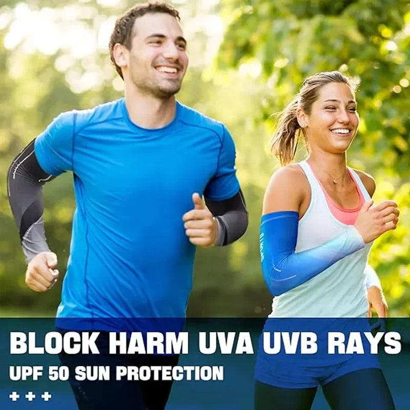 Unisex 3Pcs Ice Silk Arm Sleeves with UV Protection - UpstorePlus